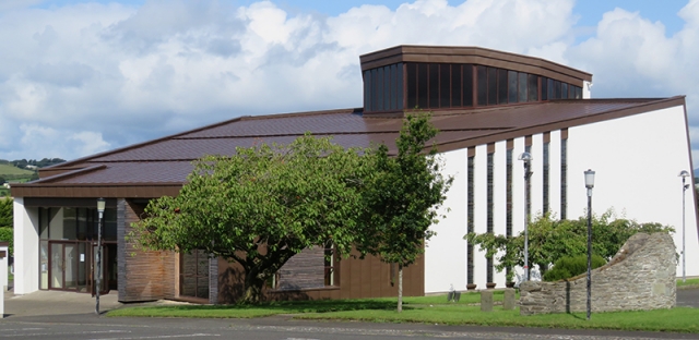 PROJECT: St MARYS CHURCH, EGLINTON. MATERIAL: VM PIGMENTO BROWN ZINC SYSTEM: TRADITIONAL STANDING SEAM INSTALLER. D.M. SPECIALIST ROOFING